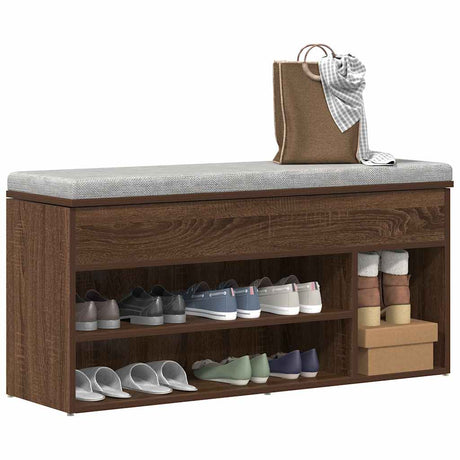 Shoe Bench 102X30.5X45 Cm Engineered Wood