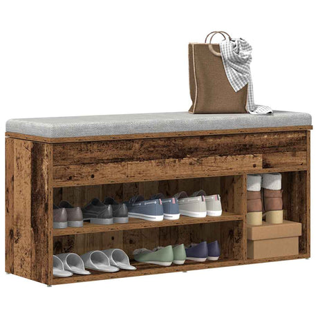 Shoe Bench 102X30.5X45 Cm Engineered Wood