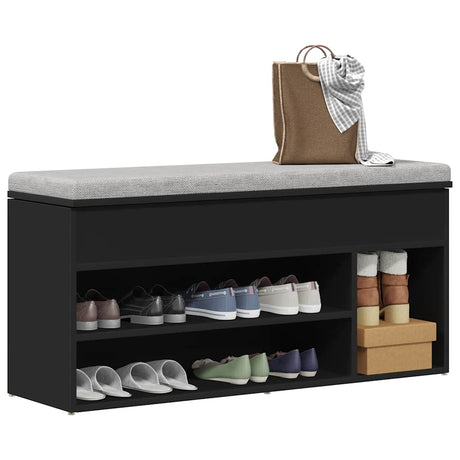 Shoe Bench 102X30.5X45 Cm Engineered Wood