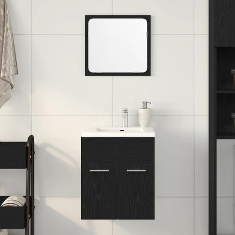 2 Piece Bathroom Furniture Set Engineered Wood