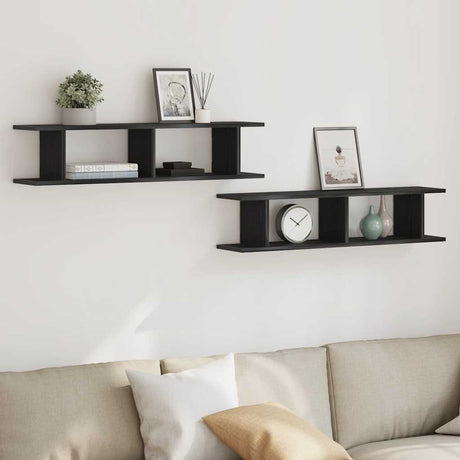 Wall Shelf 2 Pcs Engineered Wood