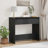 Console Table Black Oak 89x41x76.5 cm Engineered Wood