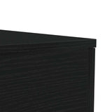 Coffee Table with LED Lights Black Oak 50x50x40 cm