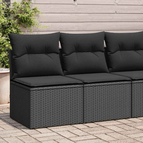 2 Piece Garden Sofa Set With Cushions Beige Poly Rattan Acacia