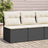 2 Piece Garden Sofa Set With Cushions Beige Poly Rattan Acacia