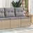 2 Piece Garden Sofa Set With Cushions Beige Poly Rattan Acacia