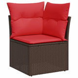 6 Piece Garden Sofa Set With Cushions Poly Rattan Acacia