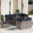 9 Piece Garden Sofa Set With Cushions Poly Rattan Acacia