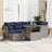 7 Piece Garden Sofa Set With Cushions Poly Rattan Acacia