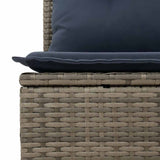 11 Piece Garden Sofa Set With Cushions Poly Rattan Acacia