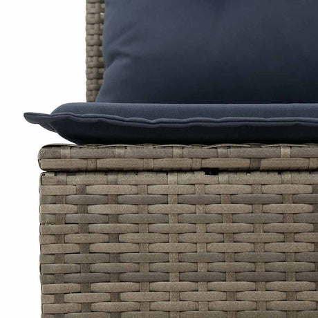 11 Piece Garden Sofa Set With Cushions Poly Rattan Acacia