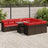 11 Piece Garden Sofa Set With Cushions Poly Rattan Acacia