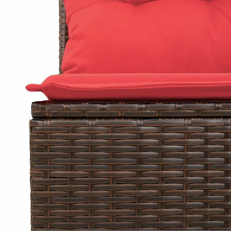 6 Piece Garden Sofa Set With Cushions Poly Rattan Acacia