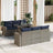 7 Piece Garden Sofa Set With Cushions Poly Rattan Acacia