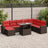 9 Piece Garden Sofa Set With Cushions Poly Rattan Acacia
