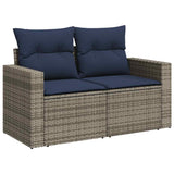 11 Piece Garden Sofa Set With Cushions Black Poly Rattan Acacia