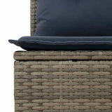 11 Piece Garden Sofa Set With Cushions Black Poly Rattan Acacia
