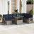 9 Piece Garden Sofa Set With Cushions Poly Rattan Acacia