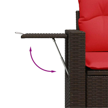 10 Piece Garden Sofa Set With Cushions Poly Rattan Acacia