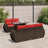 6 Piece Garden Sofa Set With Cushions Poly Rattan Acacia
