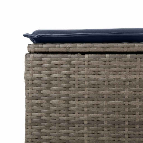 6 Piece Garden Sofa Set With Cushions Poly Rattan Acacia