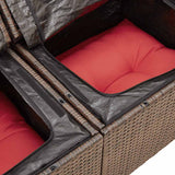 11 Piece Garden Sofa Set With Cushions Poly Rattan Acacia