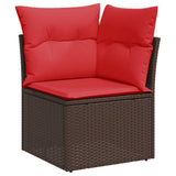 11 Piece Garden Sofa Set With Cushions Poly Rattan Acacia