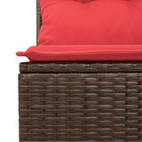10 Piece Garden Sofa Set With Cushions Poly Rattan Acacia