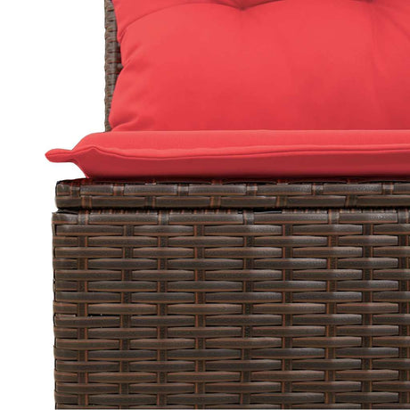 5 Piece Garden Sofa Set With Cushions Poly Rattan Acacia