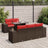 6 Piece Garden Sofa Set With Cushions Poly Rattan Acacia