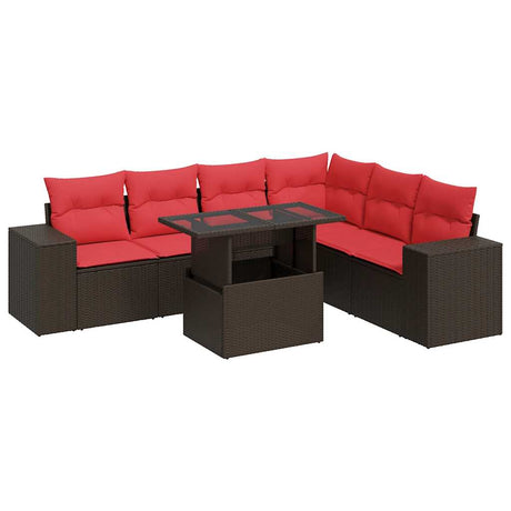 14 Piece Garden Sofa Set With Cushions Poly Rattan Acacia