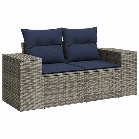 16 Piece Garden Sofa Set With Cushions Poly Rattan Acacia