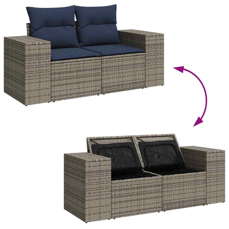 16 Piece Garden Sofa Set With Cushions Poly Rattan Acacia