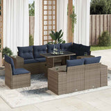 16 Piece Garden Sofa Set With Cushions Poly Rattan Acacia