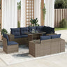16 Piece Garden Sofa Set With Cushions Poly Rattan Acacia