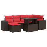 9 Piece Garden Sofa Set With Cushions Poly Rattan Acacia