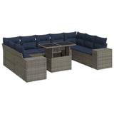 14 Piece Garden Sofa Set With Cushions Poly Rattan Acacia