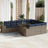 8 Piece Garden Sofa Set With Cushions Poly Rattan Acacia
