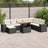 9 Piece Garden Sofa Set With Cushions Beige Poly Rattan Acacia