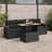 5 Piece Garden Sofa Set With Cushions Beige Poly Rattan Acacia