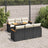 7 Piece Garden Sofa Set With Cushions Black Poly Rattan Acacia