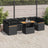 7 Piece Garden Sofa Set With Cushions Poly Rattan Acacia
