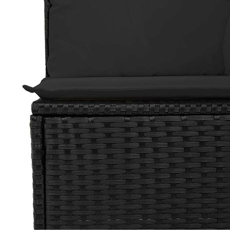 6 Piece Garden Sofa Set With Cushions Poly Rattan Acacia
