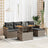 6 Piece Garden Sofa Set With Cushions Poly Rattan Acacia
