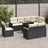 9 Piece Garden Sofa Set With Cushions Poly Rattan Acacia
