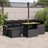 7 Piece Garden Sofa Set With Cushions Poly Rattan Acacia