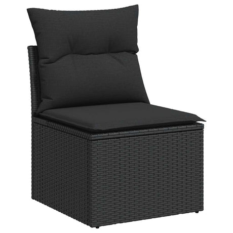 11 Piece Garden Sofa Set With Cushions Poly Rattan Acacia