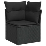 11 Piece Garden Sofa Set With Cushions Poly Rattan Acacia