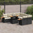 9 Piece Garden Sofa Set With Cushions Beige Poly Rattan Acacia