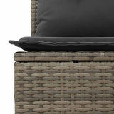 6 Piece Garden Sofa Set With Cushions Poly Rattan Acacia